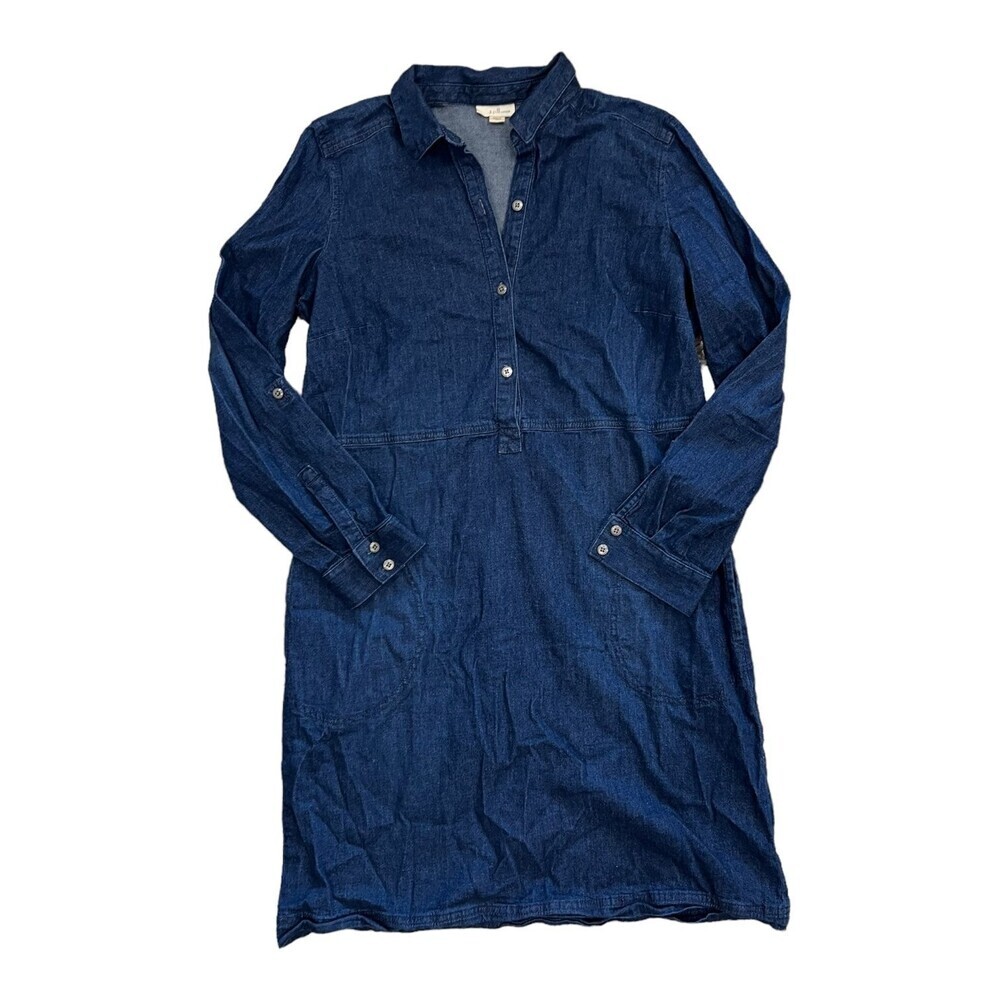 J. Jill Denim Blue Shirt Dress M